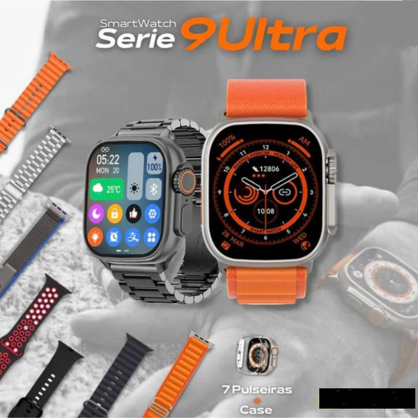 SmartWatch - Serie 9 Ultra™ [Kit: 7 Pulseiras + Case]