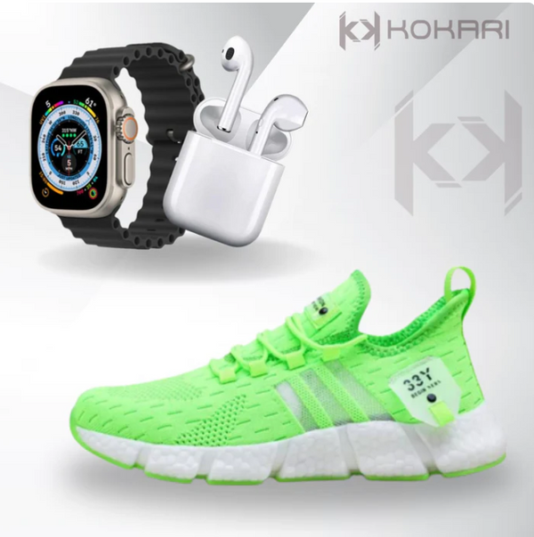 Kit IWO ULTRA Série 8 + Tênis Pro + Fone Bluetooth Airdots